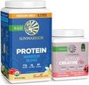 Sunwarrior WarriorBlend Vanilla Protein Powder 32 Serviciones " Creatina for Women Berry Lemonade 50 Servings