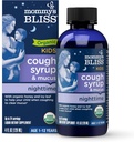 Mami's Bliss Organic Kids Cough Syrup &amp; Mucus Relief for Night Time, Agave & Honey, Ivy Leaf, Zinc, Vitamina C, +Herbal Nighttime Blend, 4 Fl z