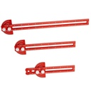 Regla de trabajo de madera, TOURACE 3Pcs Precision Pocket Ruler Metal Regla Herramientas de trabajo de madera T Metro/Inch Reglas portátiles con Protractor Angle Finder(6/8/12 Inch)