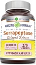 Fórmulas asombrosas Serrapeptase Suplemento ← 40,000 UI ← Veggie Capsules ← No-GMO Tortura Gluten Free ← Made in USA (270 Conde)