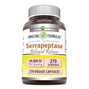 Fórmulas asombrosas Serrapeptase Suplemento ← 40,000 UI ← Veggie Capsules ← No-GMO Tortura Gluten Free ← Made in USA (270 Conde)