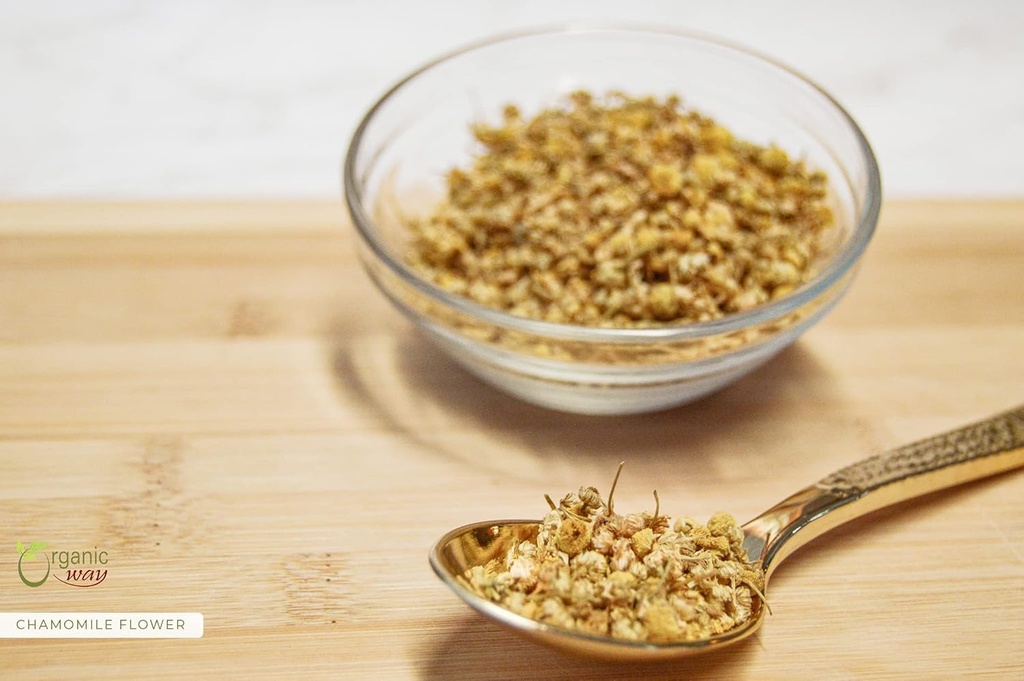 Orgánica Manzanilla Flor Whole (Matricaria chamomilla) - Herbal Tea vulner European Wild-Harvest Silencio Kosher &amp; USDA Certified ← Vegan, Non-GMO &amp; Gluten Free tención 100% Raw from Albania (2Oz)