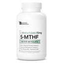 L-Methylfolate 15mg plus Methyl B12, D3, Taurine & NAC TEN MTHFR-Friendly Folate (High Potency) ← Formas bioactivas de vitamina B9 &amp; B12 tención Suplemento para Mood, Methylation, " Cognition TEN 60 Capsules