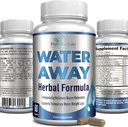 Agua Away Gentle Herbal Diuretic - Natural Diuretic Water Pills - Aliviar Bloating, Reducir Excess Water Weight with Dandelion Leaf, Green Tea, Detox Cleanse &amp; Urinary Health. Non-GMO, 60 cápsulas