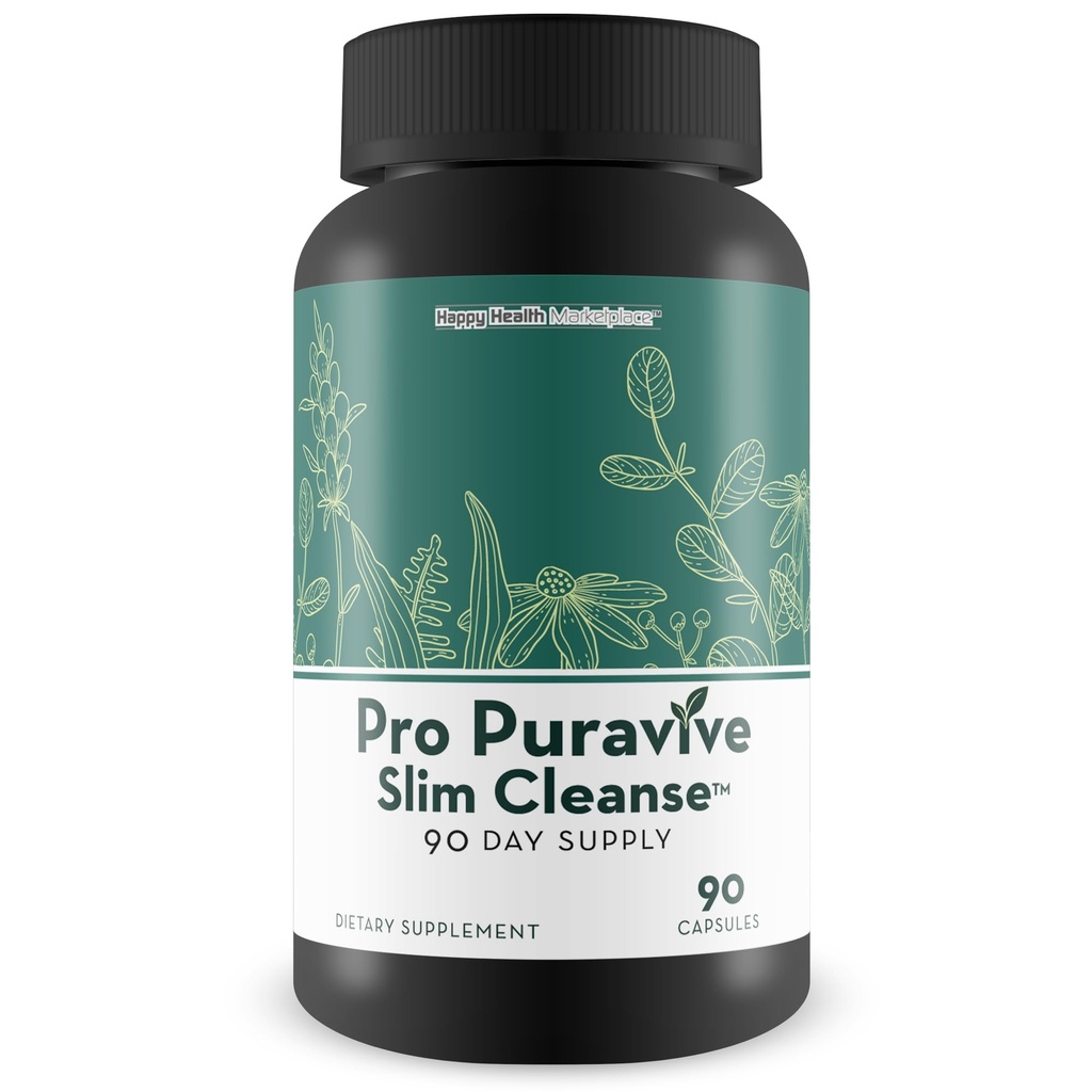 Pro Puravive Slim Cleanse - 90 Day Supply - Nuestra mejor limpieza del cuerpo completo desintoxicación del cuerpo - Full Body Detox Cleanse for Women - Full Body Detox Cleanse for Men - Body Cleanse Detox for Women &amp; Men
