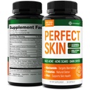 Perfect Skin Acne Capsules – Niacinamide, Biotina, Vitamina A " Probióticos para adolescentes " Adultos – 13 potentes ingredientes para Face Acne, Acne Scars " Dark Spots – 60 cápsulas Vegan, Hecho en los EE.UU.