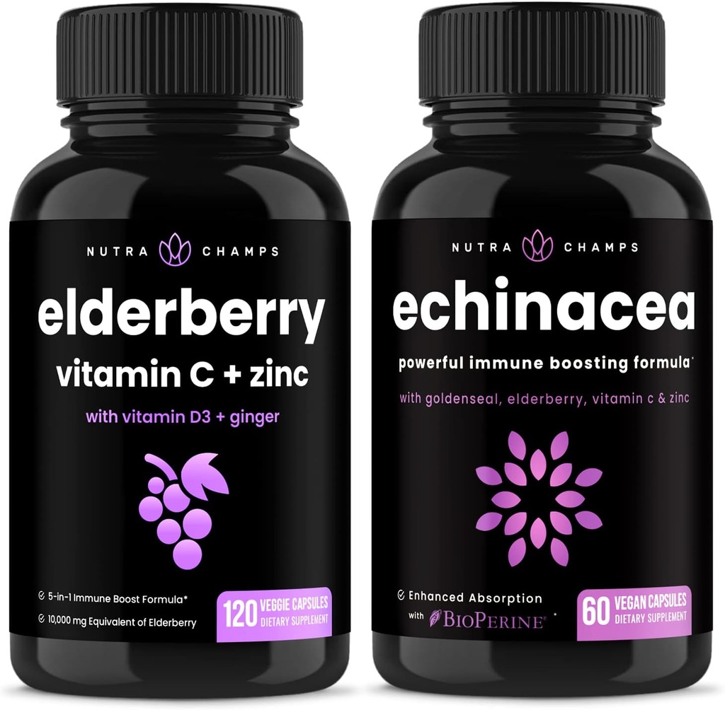 NutraChamps Elderberry y Echinacea Bundle