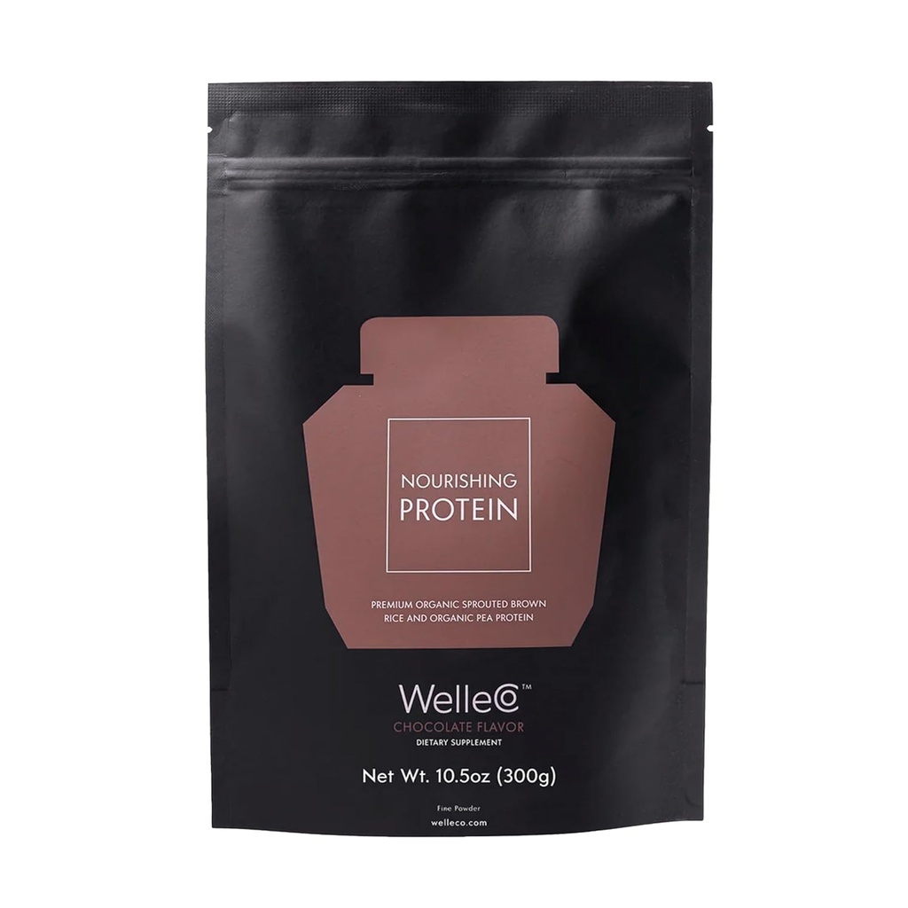 Powder de proteína de chocolate con base vegetal, arroz orgánico marrón " Pea Blend, 16g Proteína por servicio, suplemento sin lácteos para energía, recuperación " nutrición diaria, 10,5 oz