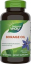 Nature's Way Borage Oil, Cold Pressed & Unrefined, GLA Supplement, 300 mg GLA and 440 mg Linoleic Acid per Serving, 60 Softgels (Packaging May Vary)