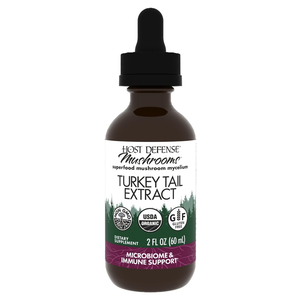 Extracto del Tail de Defensa Anfitriona Turquía - Salud Digestiva &amp; Respuesta Inmunitaria Suplemento - Suplemento del Mushroom para Gastrointestinal &amp; Gut Microbiome Support - 2 fl oz (60 Servings)*