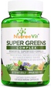 SuperGreens - Spirulina, Clorella, Wheatgrass + Más - Nutrient-Packed Green Blend (90 cápsulas)
