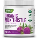 Milk Thistle Capsules, 280 Cuenta, 7500 mg Fuerza, Potent 30:1 Extracto, USDA Certified Organic, Rich in Silymarin Flavonoids, Vegan, Non-GMO y All-Natural