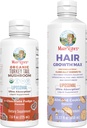 MaryRuth Organics Turkey Tail Mushroom Liposomal (Chocolate Fudge) & Hair Growth MAX (Almond Cookie) | Clean Label Project Verified® | Vitamins for Immunity & Beauty | Vegan, Gluten-Free