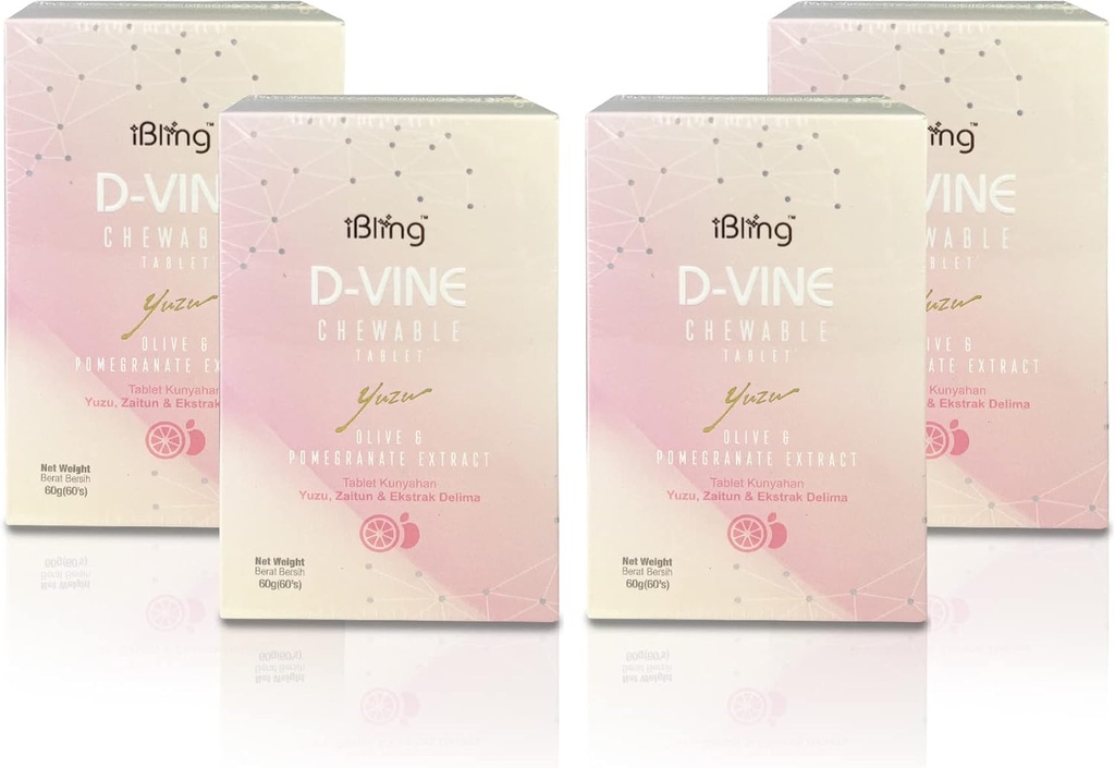 D-Vine Pomegranate with Collagen Tripeptide, 60 Tablets. Altas Antioxidantes Invierten instantáneamente Aging Sign, Anti Wrinkles, Fine Lines, Dark Sport. 4 Botellas