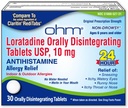 Ohm Loratadine 10 mg Medicina de la alergia - Alivio de la alergia al día no somnoliente, Antihistamínico de 24 horas, Tabletas desintegrantes orales, Alivio efectivo, para los 6 años y hasta - 30 Cuenta
