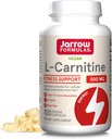 Jarrow Formulas L-Carnitine 500 mg - 100 Licaps Veggie - Importante Cofactor para la Producción Energética (ATP) de Fats - Vegan - Hasta 100 Servings