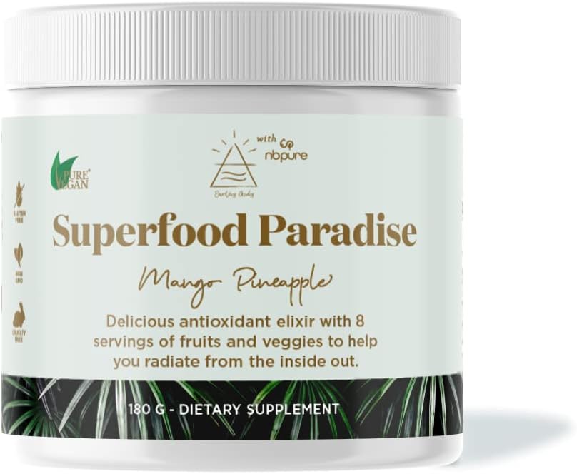 nbpure Earthy Andy Superfood Paradise, Mango Pineapple, 30 Servings