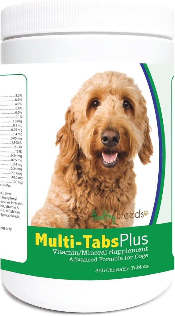 Hijas saludables Goldendoodle Multi-Tabs Plus Chewable Tablets 365 Con