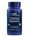 Extensión de la vida Potasio con Magnesio de liberación prolongada – Suplemento de salud cardíaca para el apoyo a la presión arterial con dos minerales esenciales – No GMO, vegetariano, sin gluten – 60 cápsulas