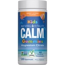 Natural Vitality Calm, Magnesium Citrate Kids Supplement, Stress Relief Gummies, Supports a Healthy Response to Stress, Gluten Free, Vegan, Sweet Citrus, 120 Gummies