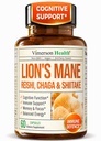 Lions Mane Suplemento capsules - Mushroom Powder Blend con Lions Mane Powder, Turquía Tail, Shiitake Mushrooms &amp; More. Focus &amp; Energy Supplements for Mood & Immune Support. 60 cápsulas veganos