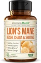 Lions Mane Suplemento capsules - Mushroom Powder Blend con Lions Mane Powder, Turquía Tail, Shiitake Mushrooms &amp; More. Focus &amp; Energy Supplements for Mood & Immune Support. 60 cápsulas veganos