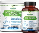 Zazzee Myo-Inositol Capsules y Myo-Inositol Powder, 100% Puro, Premium Grado, Vegan, No GMO y Todo Natural
