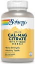 SOLARAY Calcio Magnesio Citrate w/Vitamin D3 K2 - Suplementos de Calcio para Mujeres y Hombres - Bone and Heart Health Support - Cal Mag 2:1 Ratio, Plus Vitamina D 3 y K2, Garantía de 60 días, 30 Servimientos