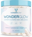 WONDERCOW Hair Skin and Nails Vitaminas w/Bovine Colostrum, Collagen, Hyaluronic Acid, Biotin, Zinc, " Lactoferrin┃Supports Faster Hair Growth, Stronger Nails and Glowing Skin (30 Servings, Capsule)