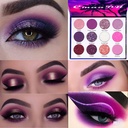 BINGBRUSH 12 Colores Glitter Púrpura Rosa maquillaje barato Palette,Bright High Pigmented Metallic Shimmer Rainbow Colorful Presionado Eye maquillaje conjunto para niñas