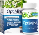 Optimind Bacopa Monnieri Brain Supplement for Memory and Focus, Nootropics with Phosphatidylserine, Huperzine A, Non-GMO, Clinically Studied Ingredients, 32 cápsulas