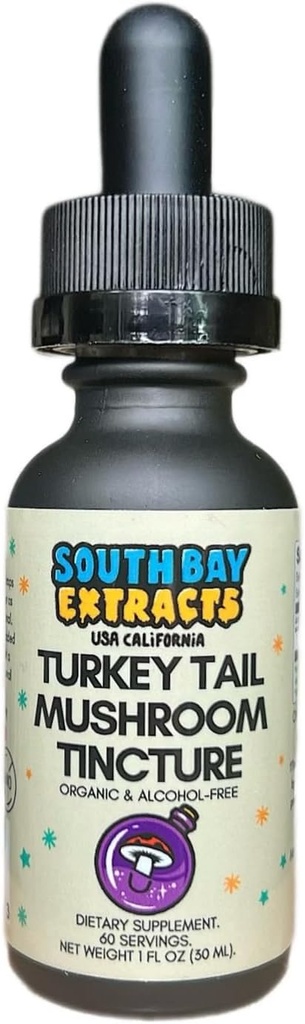 Turquía Tail Mushroom Tintura Extracto gotas líquidas 1 oz - Immune Support Elixir - Alcohol Gratis - Vegan - Natural Wellness Booster - Doble Extracción - Suplemento Orgánico - EE.UU.