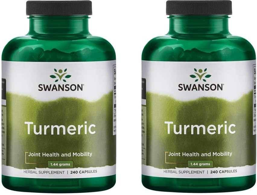 Swanson Premium Brand Turmeric Full Root Powder 720 mg, 240 Capsules-2 Conde,