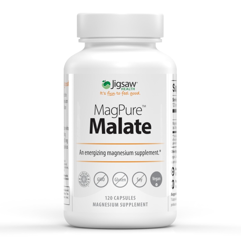 Jigsaw Health MagPure Malate tención Premium Magnesium Malate Capsules tención 120 Servings