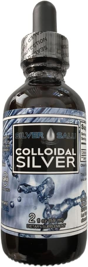 Colloidal Plata Suplemento Mineral Líquido para Soporte Inmuno, Servir Tamaño 1.9 ml aproximadamente 57 gotas