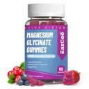 Magnesio Glycinate Gummies 400mg con L-Threonine 200mg - Suplemento de Potasio de Magnesio Libre de Azúcar con vitamina D, B6, CoQ10 para el musculo - 60 mezclado de Berry saboreado Gummies