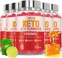 (5 Pack) Keto ACV Gummies Extreme of 1500MG, Gummies, Apple Sider Vinegar Formulado junto con Pomegranate Beet Juice Powder y B12, Vegan y No GMO, 300 Gummys