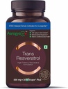 Pura Resveratrol Trans 500 mg con Bio Perina Anti Aging Skin Care Suplemento Antioxidante para la salud cardíaca " Daily Immune Support 30 Veg Capsules  durable for Superior Absorption