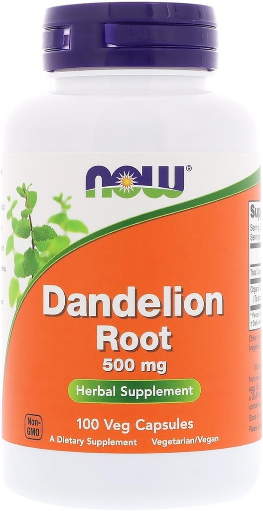 AHORA Dandelion Root 500mg, 100 cápsulas (Pack of 3)