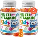 DR. MORITZ Gummies multivitamínicos para niños - con vitaminas para niños A C D E B6 B12 Zinc y Más - Soporte diario completo - Vegetariano y no GMO, 2 Pack (120 Cuenta)