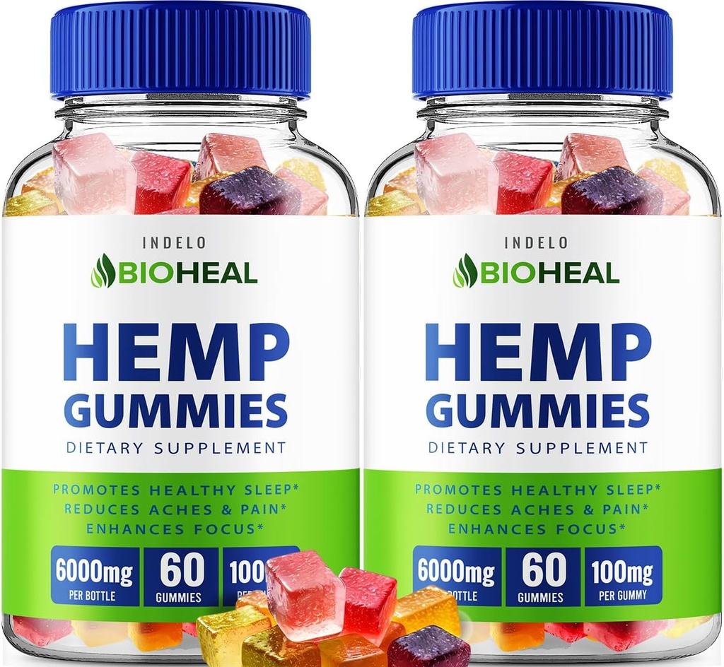 BioHeal Hemp Gummies - con Hemp Seed Extract Bio Heal Hemp Gummies Tinnitus Herbal Supplement, Health and Wellness Support, All Natual Hemp Gummy Advanced Formula (2 Pack - 120 Gummies)