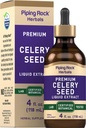 Piping Rock Celery Seed Extract Liquid Drops TENIDO 4 Fl Oz TENIDO Herb Tincture Suplemento Silencio Vegetarian &amp; Alcohol Free ← Non-GMO, Gluten Free