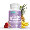 Kids Magnesium Chewables - Sugar-Free & Melatonin-Free Calm Support with Magnesium, L-Theanine & PharmaGABA for Focus, Stress Relief & Emotional Balance, Mixed Fruit, 60 Count