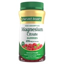 Gafas de citrato de magnesio de la naturaleza para adultos, apoya la salud general, el hueso, el nervio, el musculo y el apoyo a la salud del corazón, 270 mg por ser, vegano, no GMO - Raspberry 90 Conde
