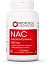 PROTOCOLO PARA LA VIDA BALANCE NAC N-Acetil Cysteine 1000mg - Glutathione Producción " Función respiratoria - 120 Tabs