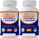 Píldoras de cafeína con L-Theanina – 300 mg por Tablet – 120 Tabletas vegetarianas (Pack of 2, Total 240 Tabletas)