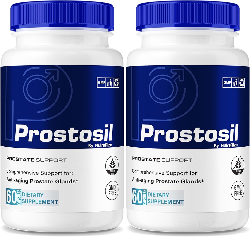 (2 Pack) Prostosil Capsules, All Natural Formula For Prostate Health Support, Maximum Strength Herbal Supplement for Control and General Health, Prosto sil Vitamin Pills Official Review (120 Capsules)
