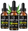 (3-Pack) Aceite de cáñamo de alta potencia - Fuerza máxima, Soporte de sistema inmunitario, calma de enfoque, relajación, orina, extracto puro, orgánico, vegano, no GMO