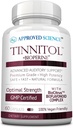 Tinitol de ciencia aprobado - Suplemento de apoyo de Tinnitus - Anillo de grasa en los oídos - Boost Inner Ear Health - 60 cápsulas - Made in the USA