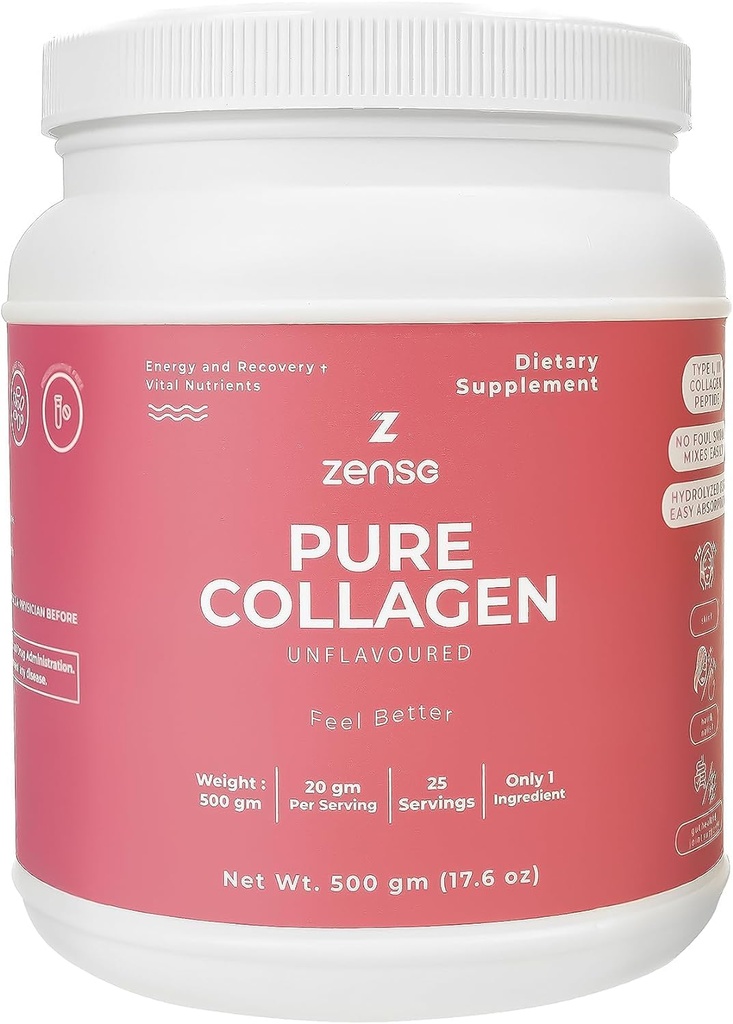 Hydrolyzed Collagen Powder for Women & Men, Organic Collagen Peptides Powder, Type I & III Bovine Collagen – High Protein, Pure Collagen Content, Additive-Free - Colágeno Hidrolizado for Women (500 g)